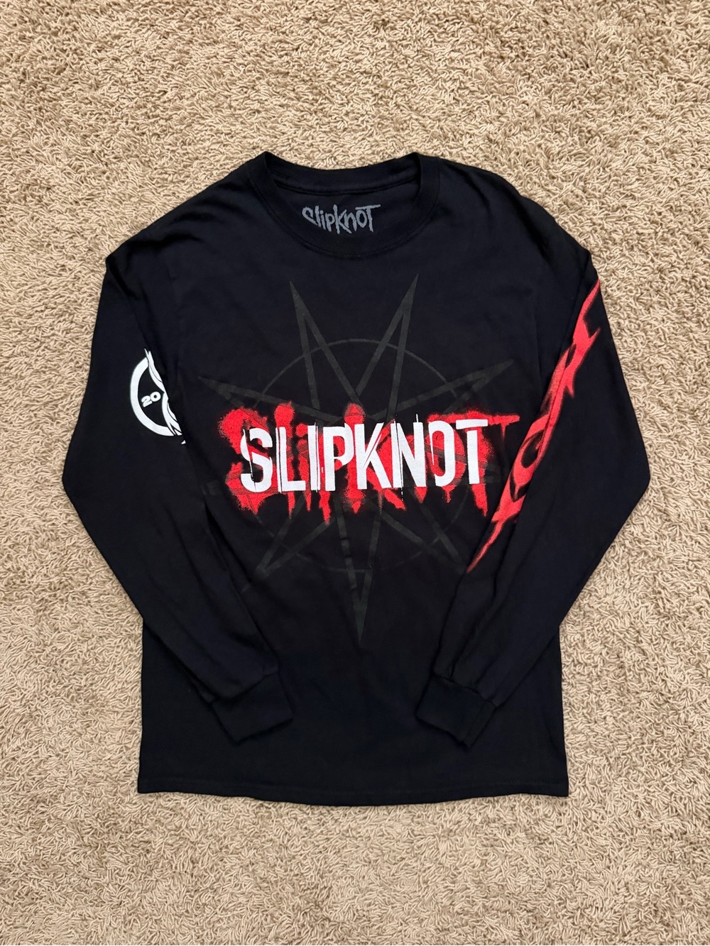 Slipknot Shirt Mens Small Black 2021 Tour Long Sleeve Graphic Metal Band Tee